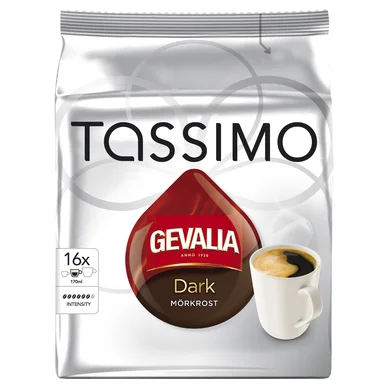 Tassimo Gevalia Tassimo mørkristet kaffekapsler, 16 port. 7622300455590 Modsvarer: N/A