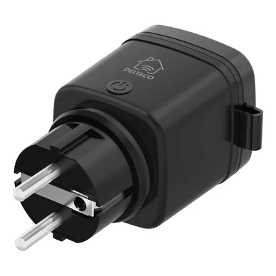 Smart Home outdoor smart plug, WiFi, IP44, 13A, svart/grön