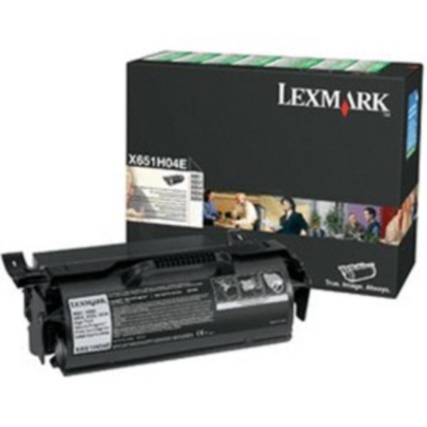 Lexmark Tonerkassett svart 25.000 sider X651H04E Tilsvarer: N/A