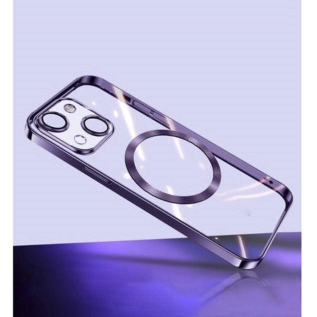 Turtos Mobildeksel MagSafe Transparent iPhone 15, Purple