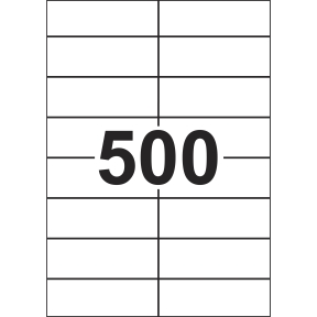 Laseretikett 105x35mm 500 ark