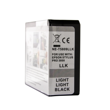 inkClub alt Bläckpatron, ersätter Epson T5809, ljus ljussvart, 84 ml