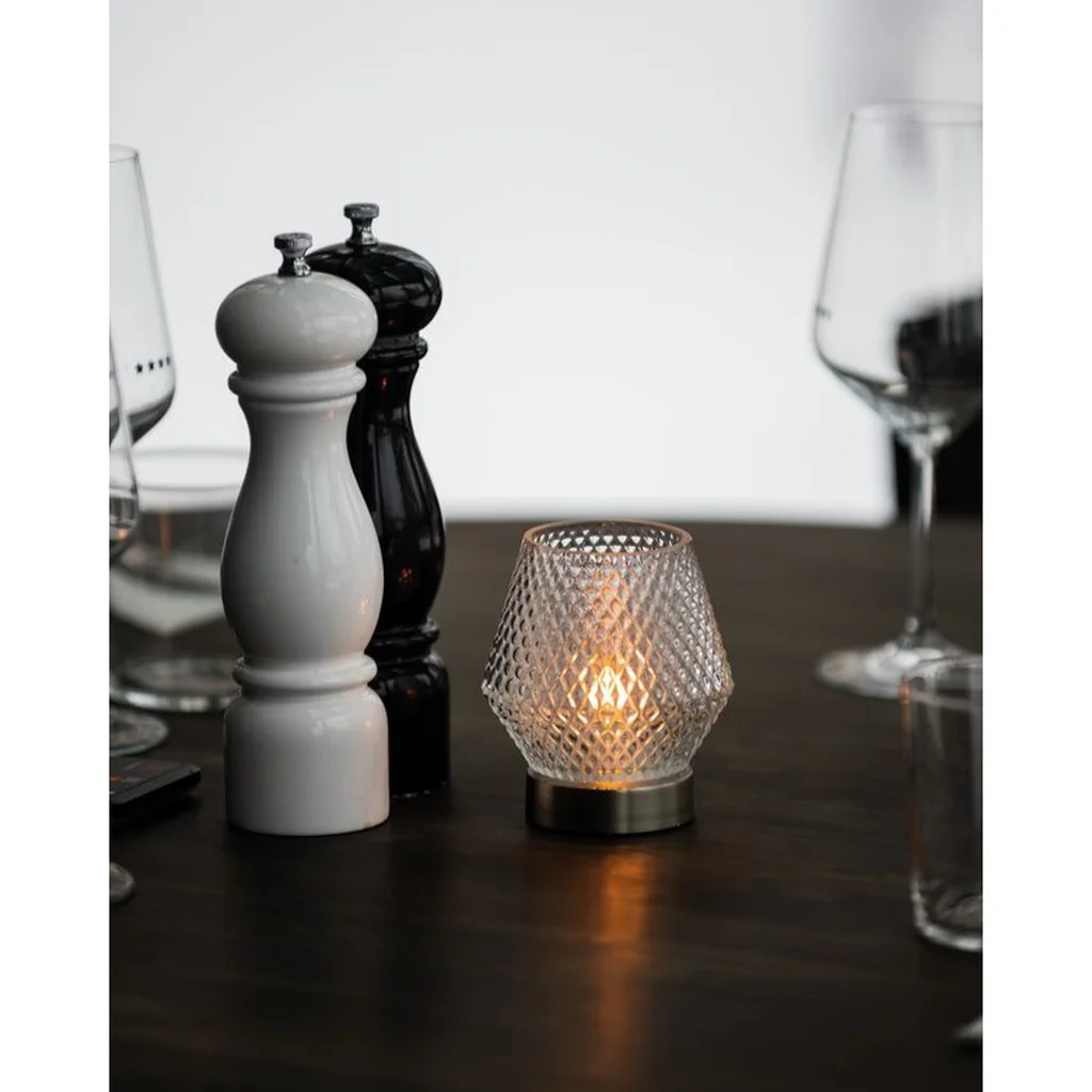 Ljuslykta LED Klart glas inkl. batteri IP20