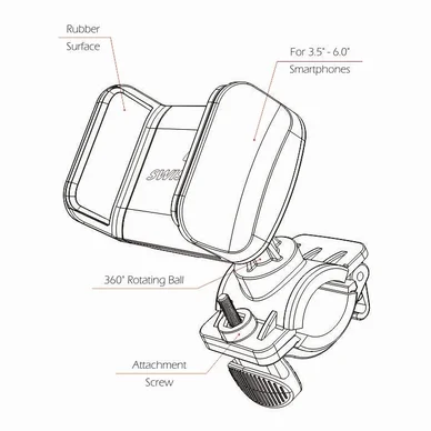 Swissten Mobilhållare Cykel S-Grip