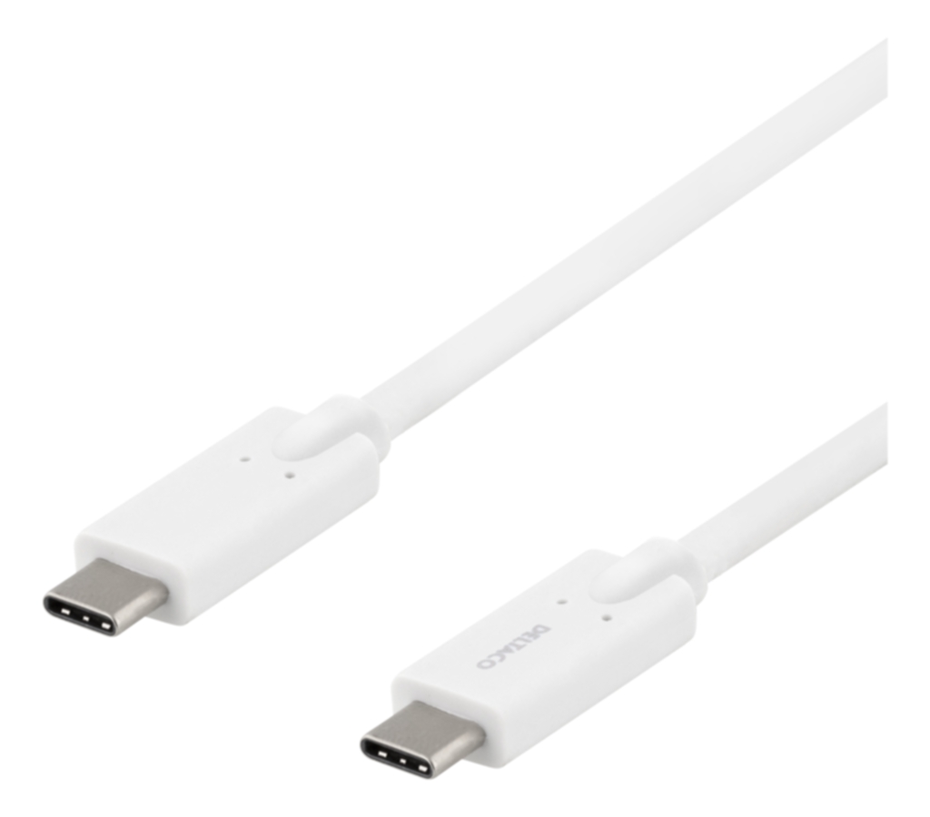 USB-C - USB-C kabel, 5Gbit/s, 5A, 2M, vit