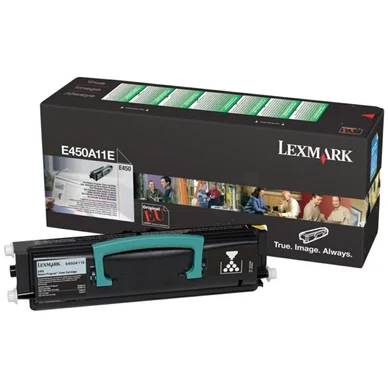 Lexmark Tonerkassette sort 6.000 sider return E450A11E Modsvarer: N/A billede