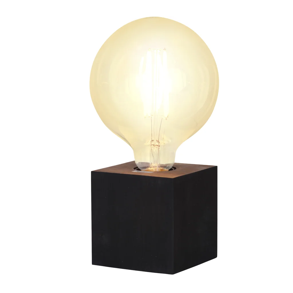 Bordslampa E27 Kub Svart