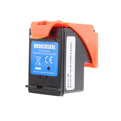 WL Blækpatron sort, erstatter HP 305 XXL CA-305XXL-BK Modsvarer: 3YM62AE