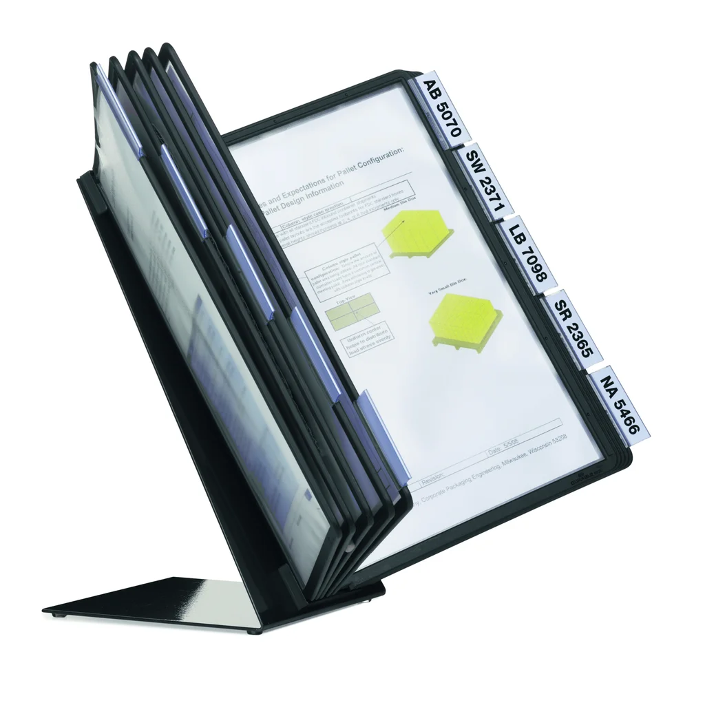 Blädderpanelsystem VARIO® TABLE A4 10 ramar, svart