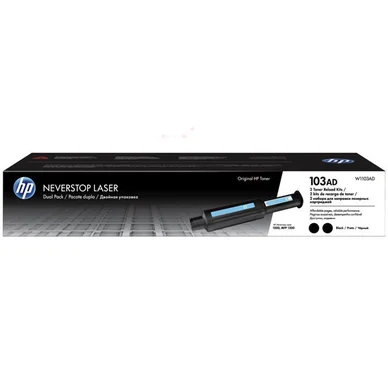 HP HP 103A Tonerkassette sort, Twin pack W1103AD Modsvarer: N/A