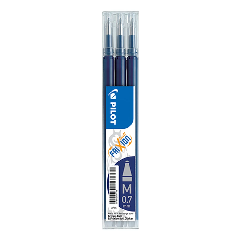 Refill 3-pack FriXion Raderbart bläck 0,7 blåsvart