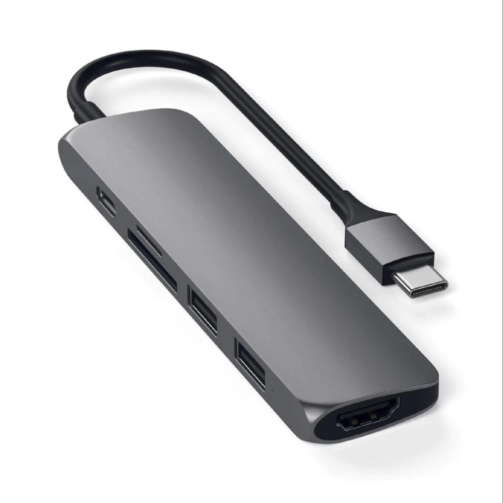 Satechi Satechi Slank USB-C MultiPort Adapter V2, Space Grey USB-hub,Elektronikk