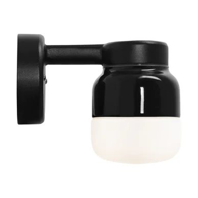 Ohm Wall Vägglampa LED G9 Svart 100/150 Opalglas IP44