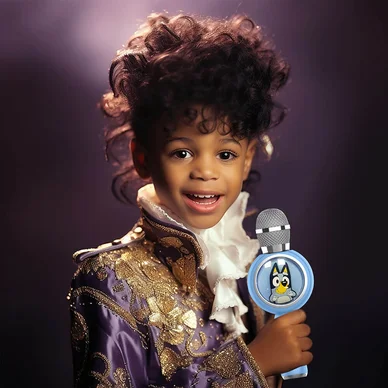 BLUEY Karaoke Mikrofon PopSing, LED