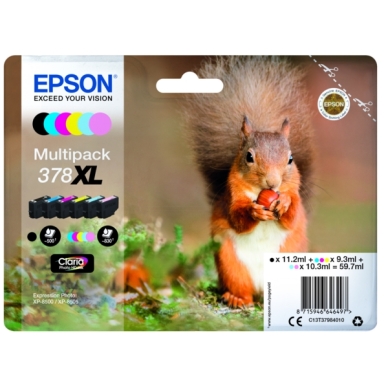 Epson Epson T3798 Bläckpatron MultiPack XL Bk,C,M,Y,LC,LM T3798