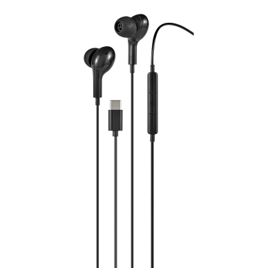 Streetz Streetz C220 In-ear hovedtelefoner, 3-button, USB-C, sort C220-BLK Modsvarer: N/A