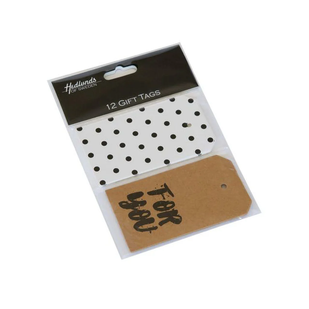 Hängetikett kraftpapper med snöre 12-pack