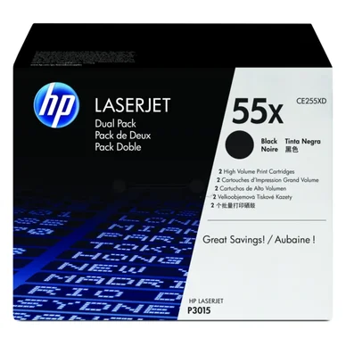 HP HP 55X Värikasetti musta Twin-pack CE255XD Vastaa: N/A