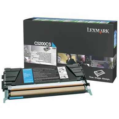 Lexmark Tonerkassette cyan 1.500 sider return C5200CS Modsvarer: N/A billede