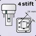 Kompaktlysrör G24q-2 230V 18W 3000K