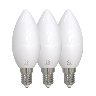 Smart Home LED-lampa, E14, C37, 4,9W, 470 lm, 3-pack