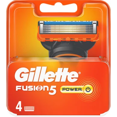 Gillette Fusion5 Power Barberblade, 4-pakning