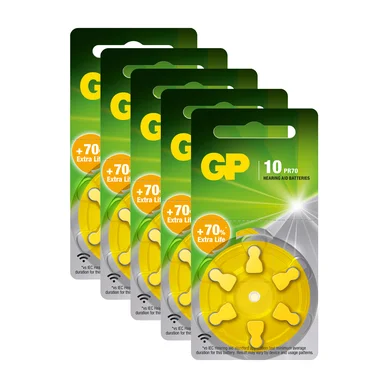 GP BATTERIES GP ZA 10-D6 / PR70, 5 stk/pakke GPZA10-D6-5 Modsvarer: N/A