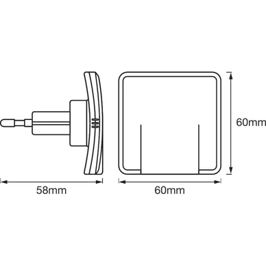 Nattlampa med skymningssensor slim vit