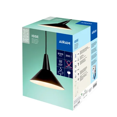 Isse Taklampa E27 Svart Isse Taklampa E27 Svart
