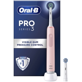 Oral-B Pro 3 Series 3 Eltandborste Pink + Extra Refill Oral-B Pro 3 Series 3 Eltandborste Pink + Extra Refill