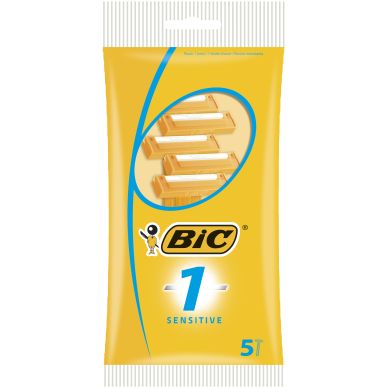 Bic alt BIC 1 Sensitive Engangsskraber, 5 stk.