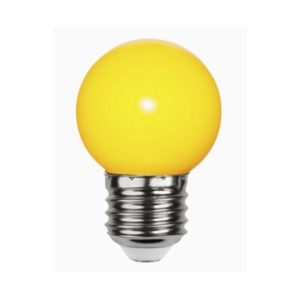 Gul LED E27 lampa 1W