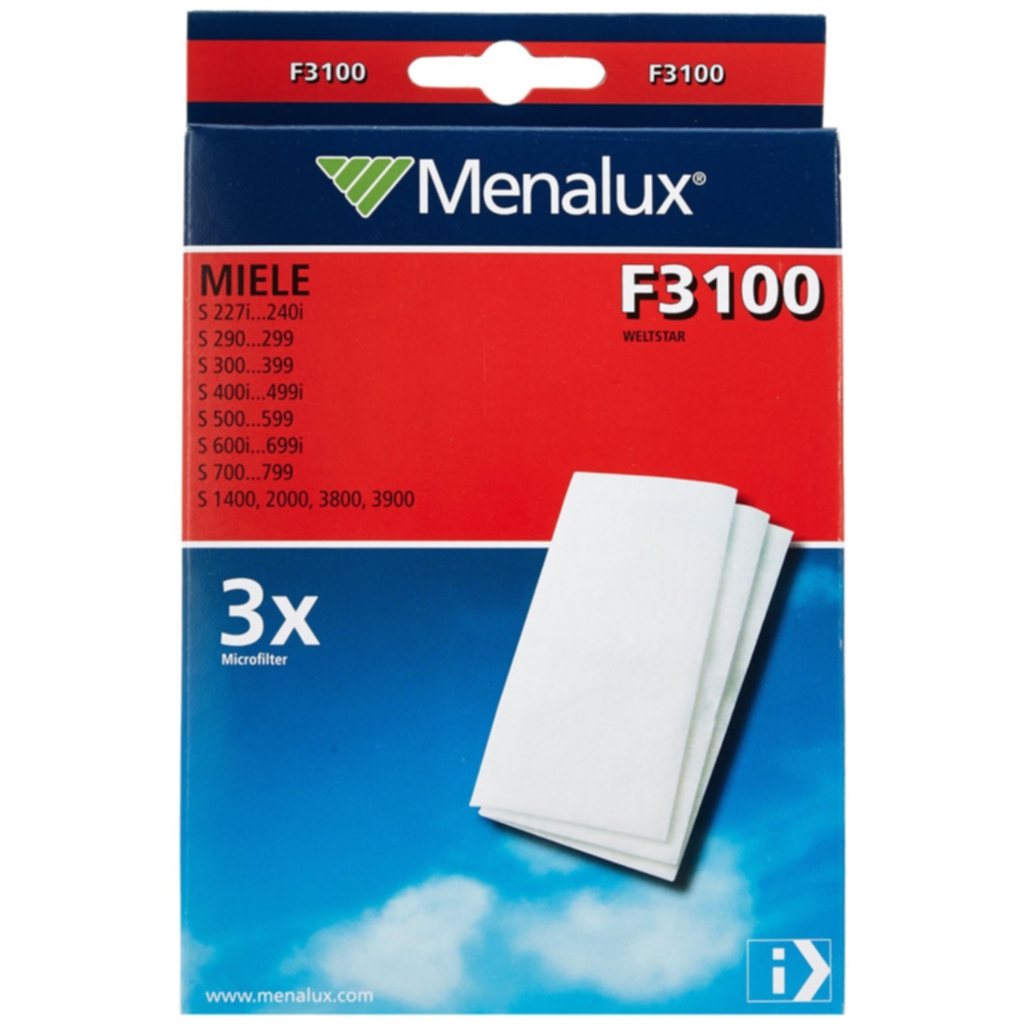 MENALUX Menalux Miele F3100 mikrofilter, 3-pakk