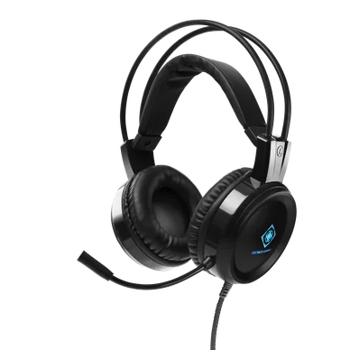 DELTACO Deltaco DH110 Gaming Headset 50mm, LED, sort 7333048046628 Modsvarer: N/A
