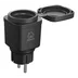 Smart Home outdoor smart plug, WiFi, IP44, 13A, svart/grön