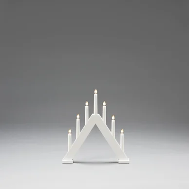 Konstsmide Elektrisk Julestage Hvid træ 7 lys 34cm