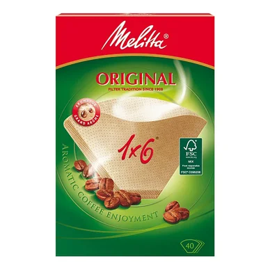 Melitta Melitta Kaffefilter 1x6 Ubleget pakke med 40 stk. 4006508123834 Modsvarer: N/A