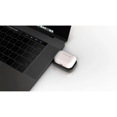 Zens alt ingel Apple Airpods Lader QI USB-C Svart