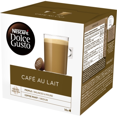 Dolce gusto Nescafé Dolce Gusto Café© Au Lait kaffekapsler, 16 port. 7613033174667 Modsvarer: N/A