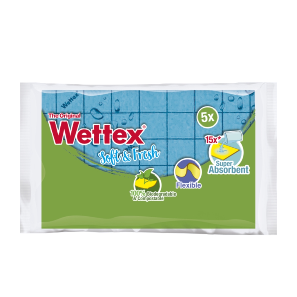 Vileda Oppvaskklut Wettex Soft &amp; Fresh, 5 stk. Andre rengjøringsprodukter,Oppvaskklut og svamper,Oppvask,Rengjør