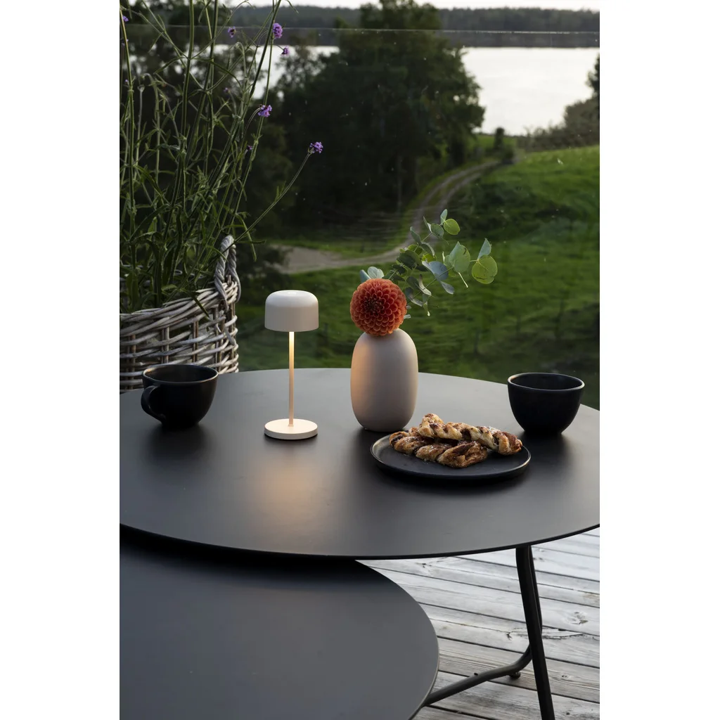 Lille mini Bordslampa LED USB Sandfärgad 2200K/2700K dimbar