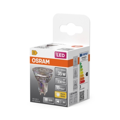 OSRAM LED PAR16 35 36° 2,4W 827 GU10 4099854458484 Vastaa: N/A