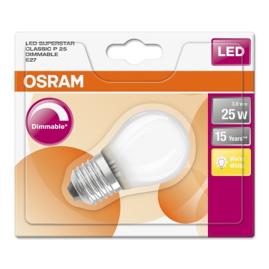 OSRAM alt LED-lamppu Classic E27 2,8 W himmennettävä 2700K