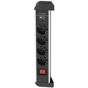 Airam 4-Vägs Grenuttag + 2 USB