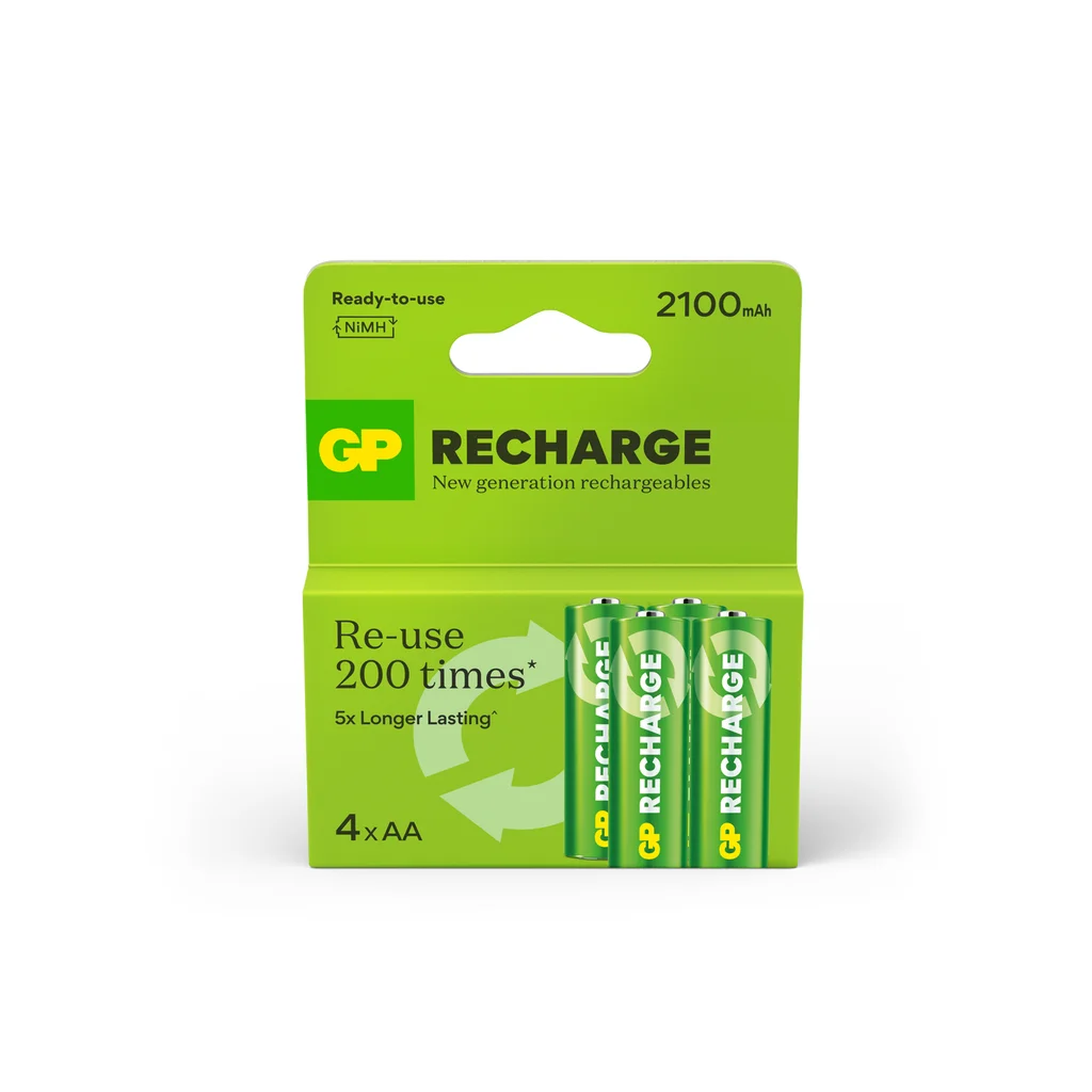 GP Recharge AA-batteri 2100mAh 4-pack