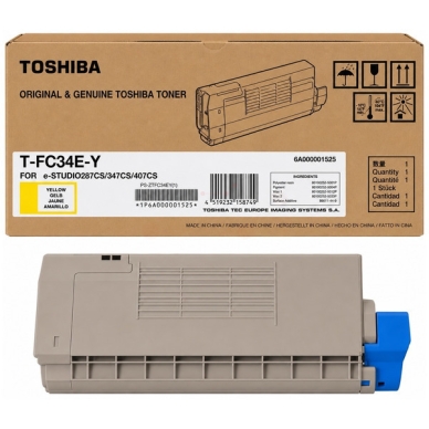 TOSHIBA TOSHIBA T-FC 34 EY Tonerkassette Gul 6A000001525 Modsvarer: N/A