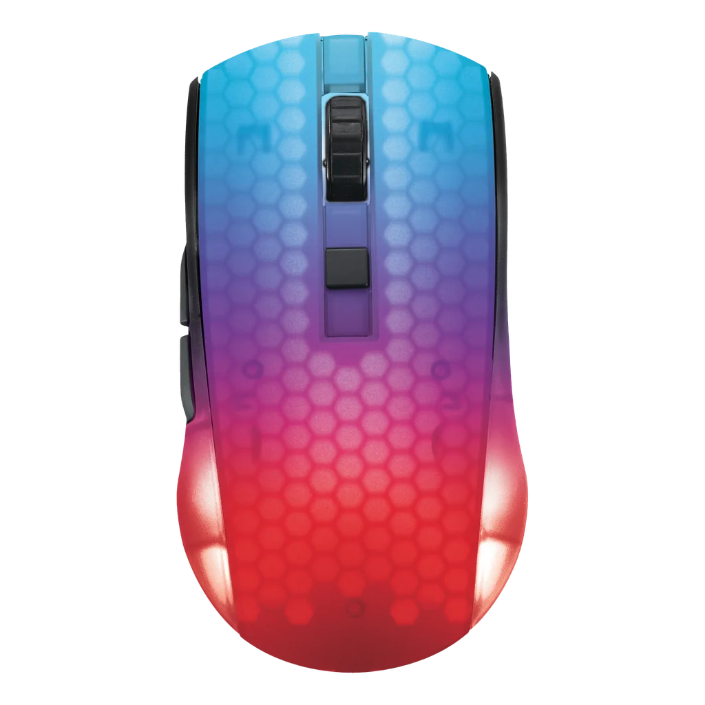 DELTACO DM320 trådløs ultralett Datamus Gaming Semi-transparent RGB