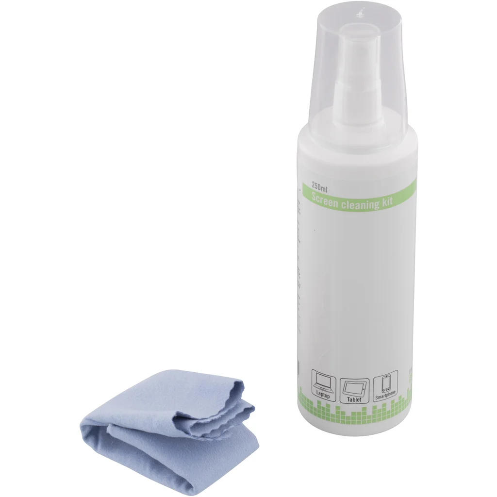 Deltaco rengöringsset med mikrofiberduk, 250 ml