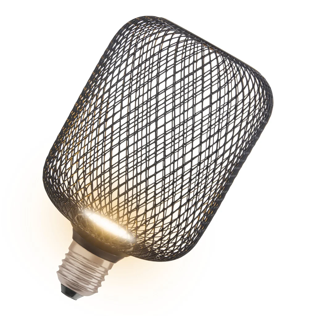 LED Lampa E27 Square Svart 300lm 3,5W/827