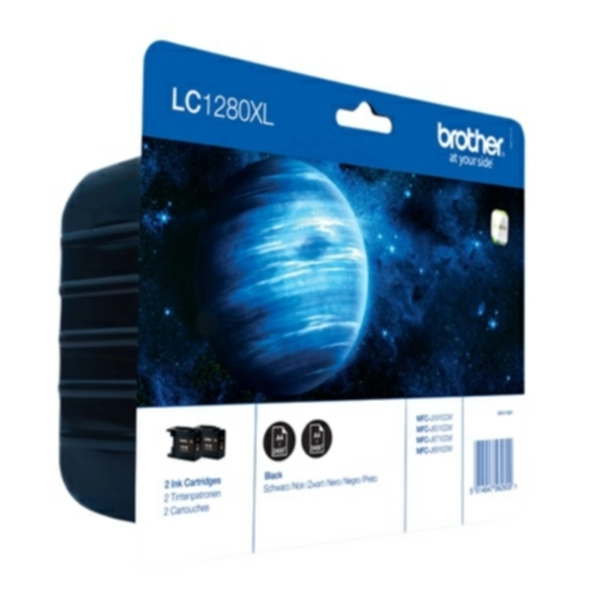 Brother LC1280XL Bläckpatron Svart 2-pack